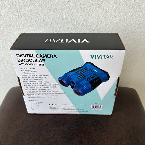 Vivitar Digital Camera Binoculars 18X Zoom Night Vision , Accessory Kit BLUE - Picture 4 of 9